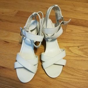 White Low heels